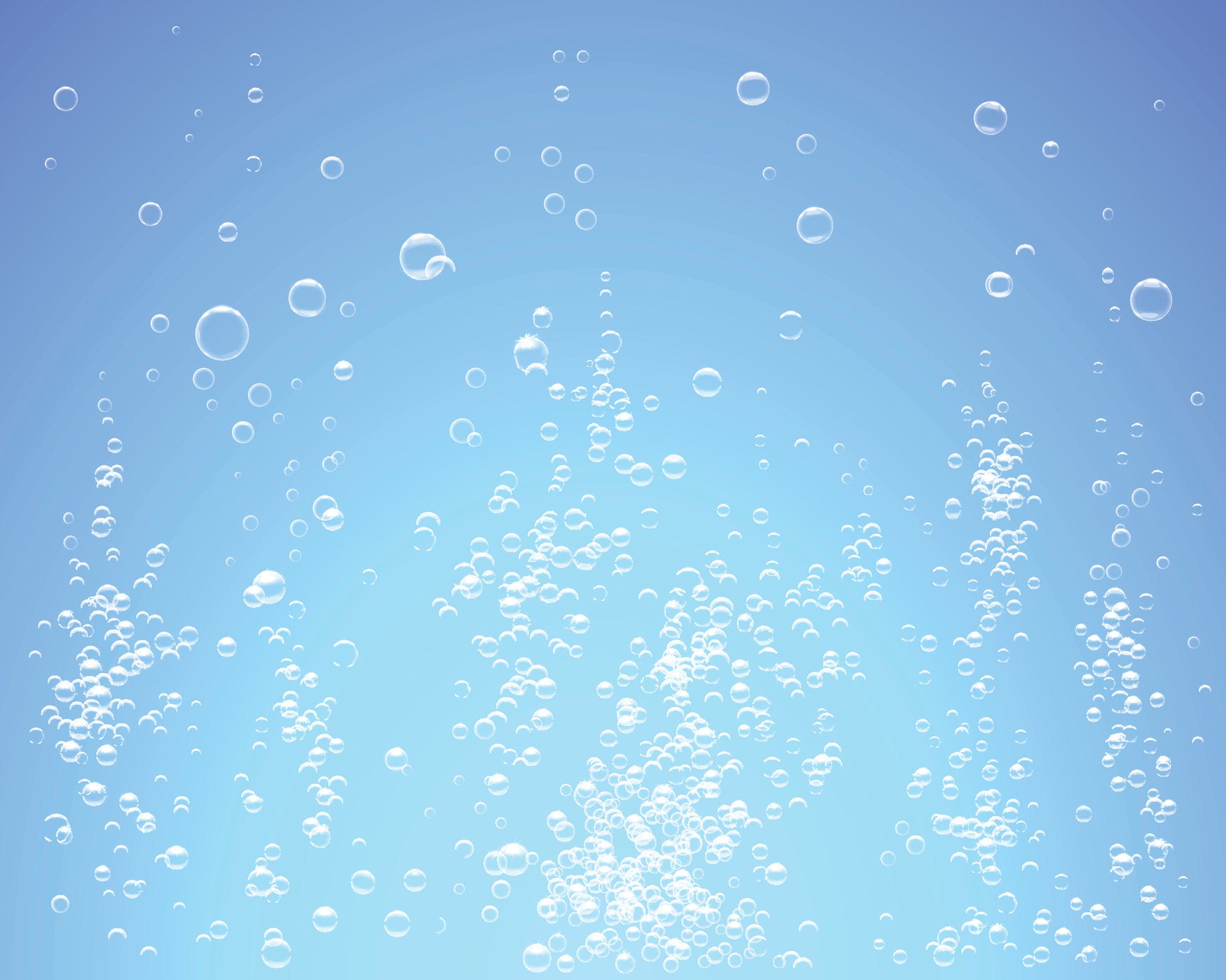 Bubbles under water vector illustration