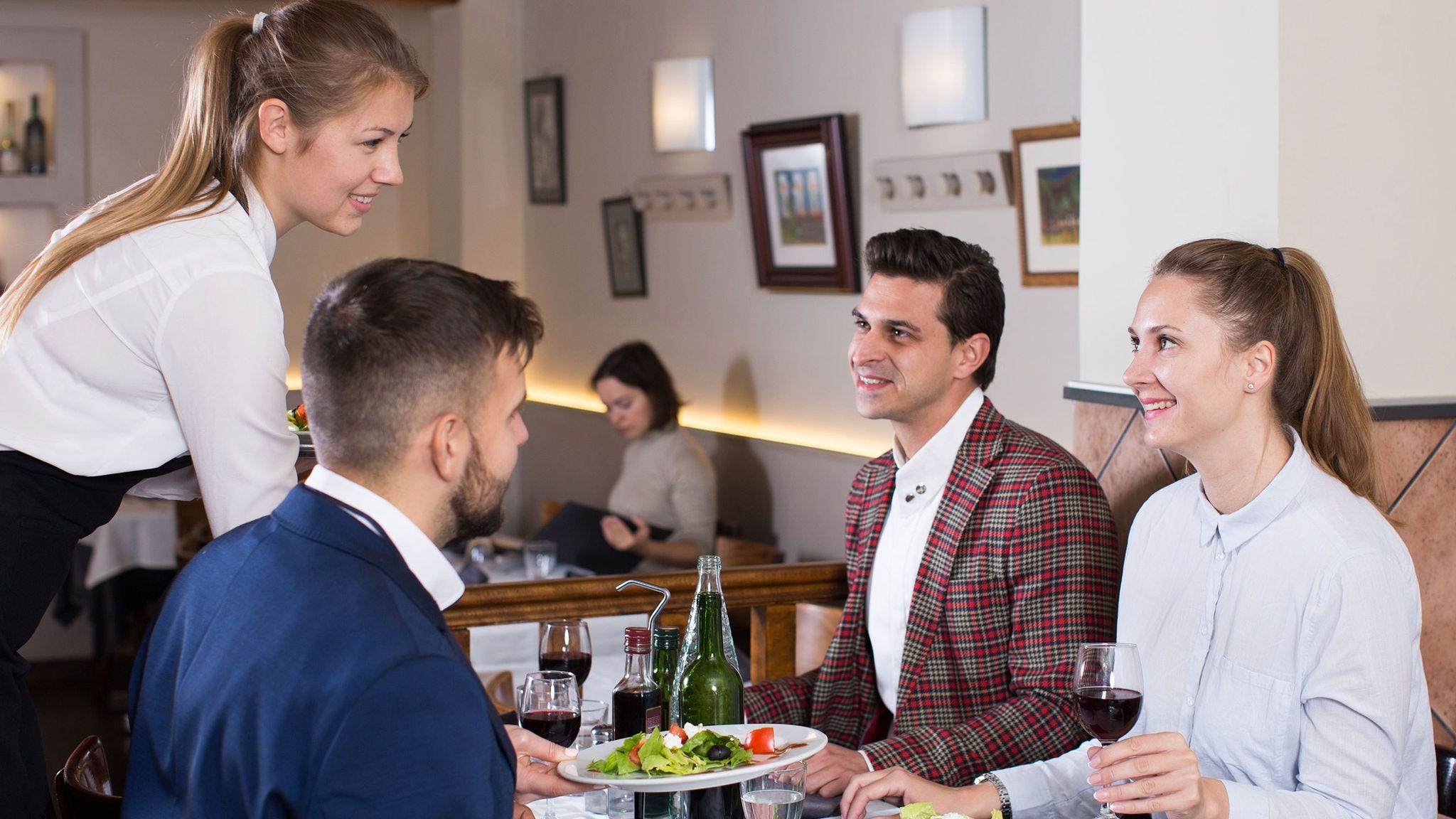 people eating at dinner