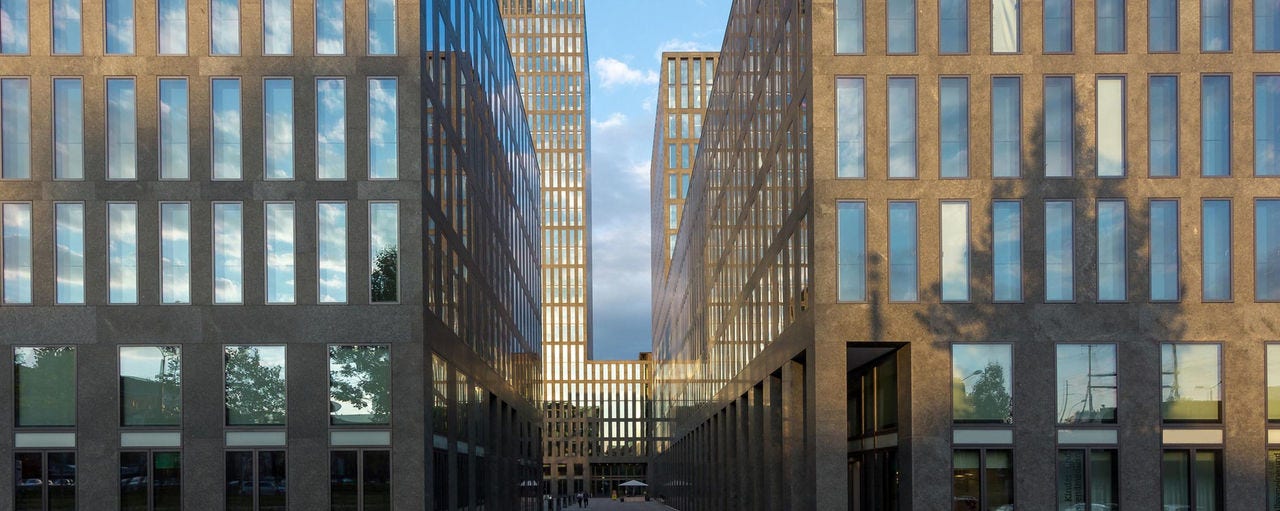 office building with many windows